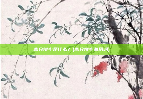 高分辨率是什么?(高分辨率有用吗)