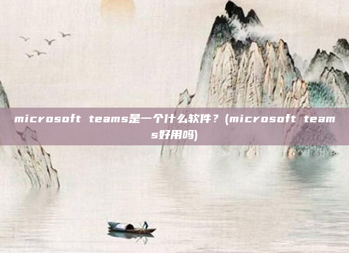 microsoft teams是一个什么软件?(microsoft teams好用吗)