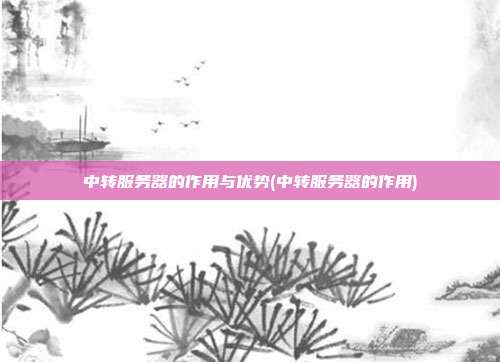 中转服务器的作用与优势(中转服务器的作用)