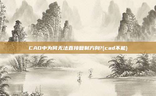 CAD中为何无法直接复制方向?(cad不能)