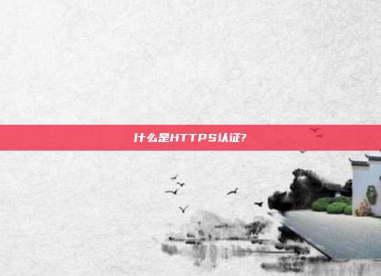 什么是HTTPS认证?
