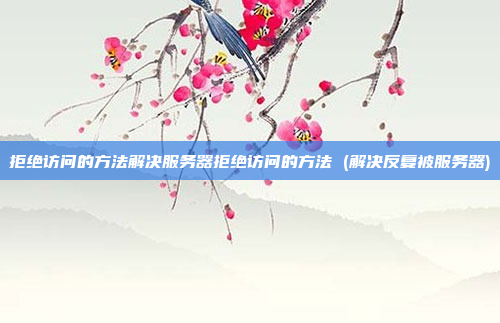 拒绝访问的方法解决服务器拒绝访问的方法 (解决反复被服务器)