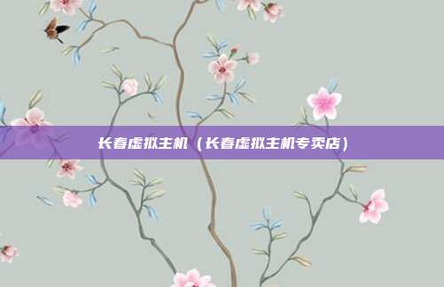 长春虚拟主机（长春虚拟主机专卖店）