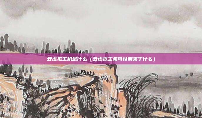 云虚拟主机是什么（云虚拟主机可以用来干什么）