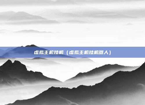 虚拟主机挂机（虚拟主机挂机器人）