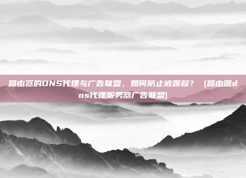路由器的DNS代理与广告联盟,如何防止被跟踪? (路由器dns代理服务器广告联盟)