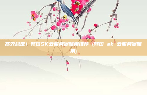 高效稳定!韩国SK云服务器租用推荐 (韩国 sk 云服务器租用)