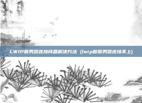 LWIP服务器连接问题解决方法 (lwip做服务器连接不上)