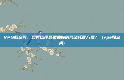 VPS和空间:如何选择最适合你的网站托管方案? (vps和空间)