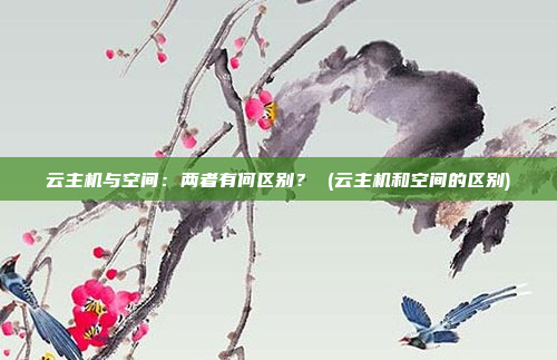 云主机与空间:两者有何区别? (云主机和空间的区别)