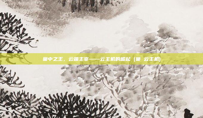 巢中之王,云端主宰——云主机的崛起 (巢 云主机)