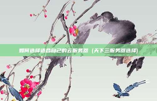 如何选择适合自己的云服务器 (天下三服务器选择)