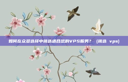 如何在众多选择中挑选适合您的VPS服务? (挑选 vps)