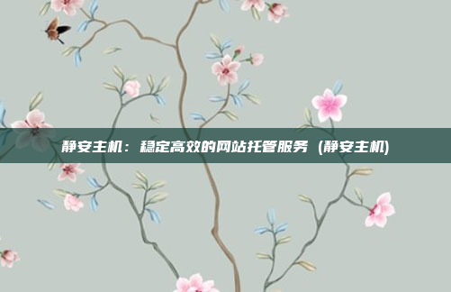 静安主机：稳定高效的网站托管服务 (静安主机)