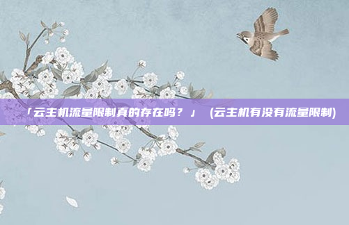 「云主机流量限制真的存在吗？」 (云主机有没有流量限制)