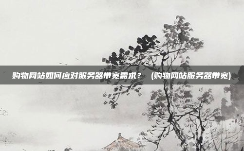 购物网站如何应对服务器带宽需求? (购物网站服务器带宽)