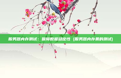服务器内存测试:保障数据稳定性 (服务器内存条的测试)