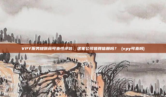 VPY服务提供商可靠性评估:这家公司值得信赖吗? (vpy可靠吗)