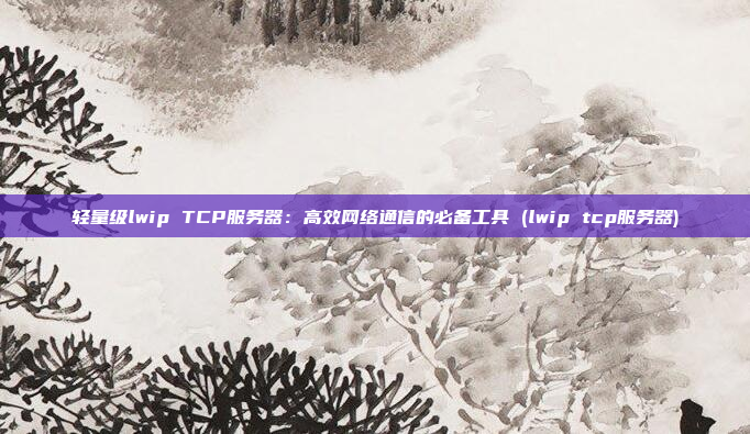 轻量级lwip TCP服务器:高效网络通信的必备工具 (lwip tcp服务器)