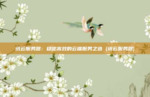 讯云服务器:稳定高效的云端服务之选 (讯云服务器)