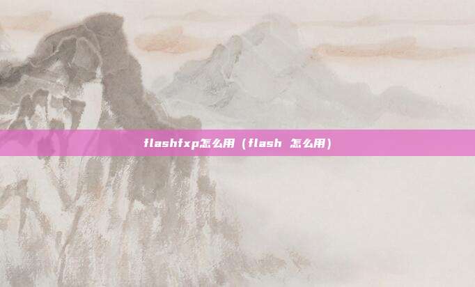 flashfxp怎么用(flash 怎么用)