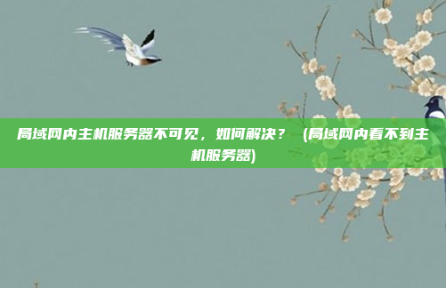 局域网内主机服务器不可见，如何解决？ (局域网内看不到主机服务器)