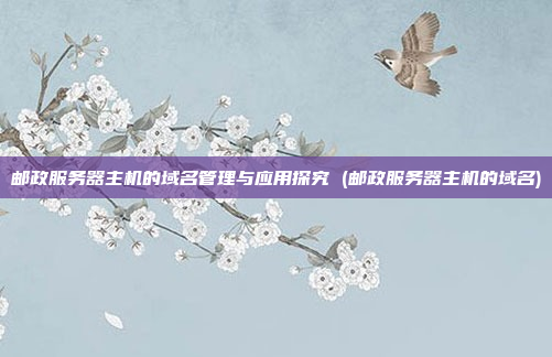 邮政服务器主机的域名管理与应用探究 (邮政服务器主机的域名)