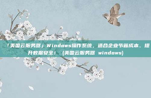 「美国云服务器」Windows操作系统,适合企业节省成本、提升数据安全! (美国云服务器 windows)