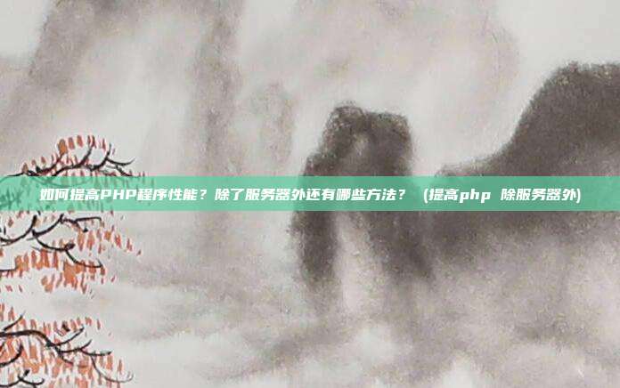 如何提高PHP程序性能?除了服务器外还有哪些方法? (提高php 除服务器外)