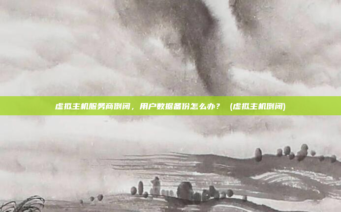 虚拟主机服务商倒闭,用户数据备份怎么办? (虚拟主机倒闭)