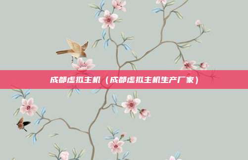 成都虚拟主机(成都虚拟主机生产厂家)