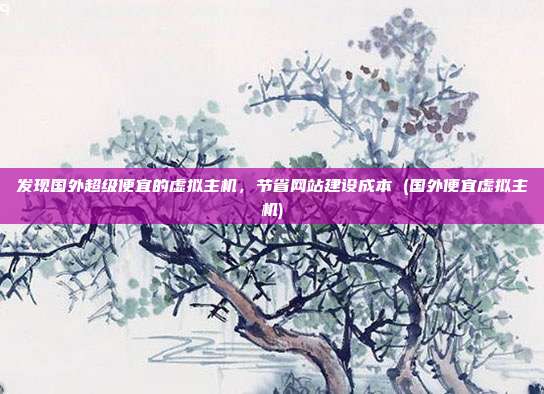 发现国外超级便宜的虚拟主机，节省网站建设成本 (国外便宜虚拟主机)