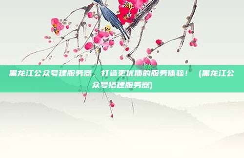 黑龙江公众号建服务器,打造更优质的服务体验! (黑龙江公众号搭建服务器)