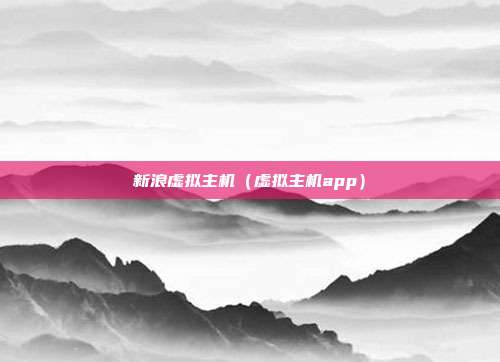 新浪虚拟主机（虚拟主机app）