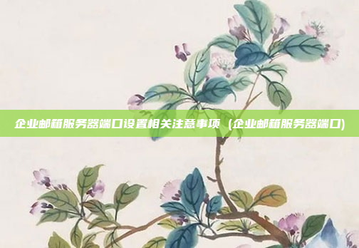 企业邮箱服务器端口设置相关注意事项 (企业邮箱服务器端口)
