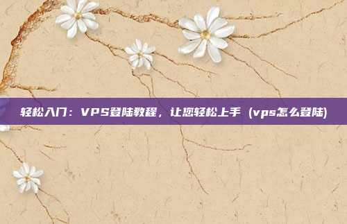 轻松入门:VPS登陆教程,让您轻松上手 (vps怎么登陆)