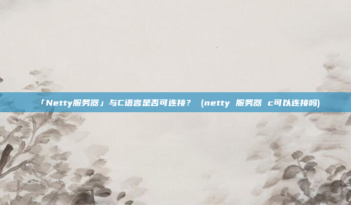 「Netty服务器」与C语言是否可连接? (netty 服务器 c可以连接吗)