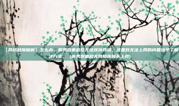 【网络故障破解】怎么办,服务器重启后无法连接网络,这里对无法上网的问题给予了解决方法。 (服务器重启无网络连接不上网)