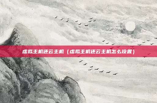 虚拟主机还云主机（虚拟主机还云主机怎么设置）