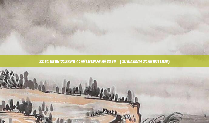 实验室服务器的多重用途及重要性 (实验室服务器的用途)