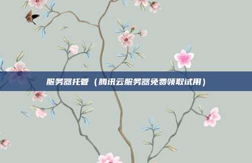 服务器托管（腾讯云服务器免费领取试用）