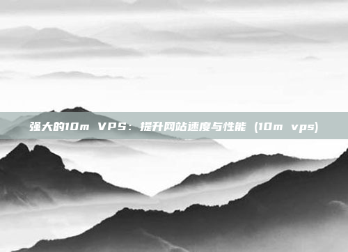 强大的10m VPS：提升网站速度与性能 (10m vps)