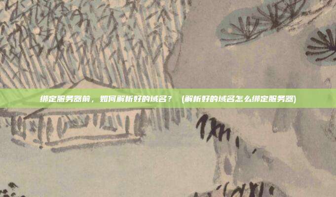 绑定服务器前,如何解析好的域名? (解析好的域名怎么绑定服务器)