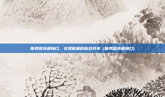 服务器外部接口,实现数据的高效共享 (服务器外部接口)