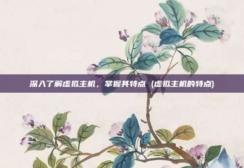深入了解虚拟主机，掌握其特点 (虚拟主机的特点)