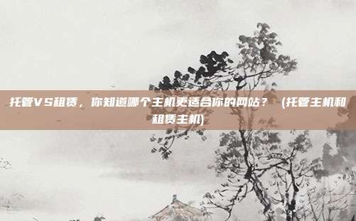 托管VS租赁,你知道哪个主机更适合你的网站? (托管主机和租赁主机)