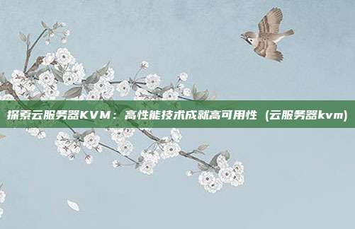 探索云服务器KVM:高性能技术成就高可用性 (云服务器kvm)