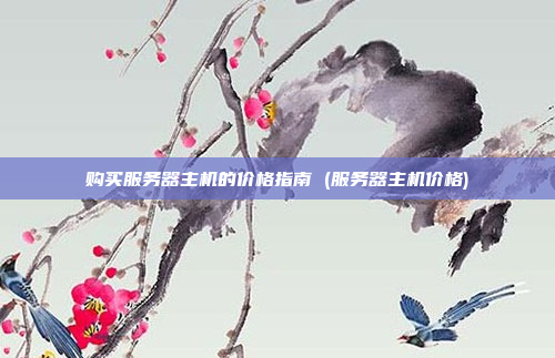 购买服务器主机的价格指南 (服务器主机价格)