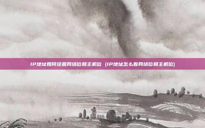 IP地址如何设置网络位和主机位 (IP地址怎么看网络位和主机位)