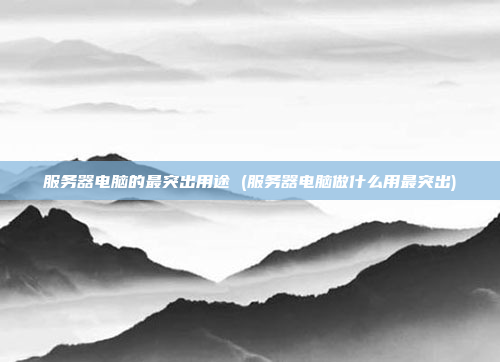 服务器电脑的最突出用途 (服务器电脑做什么用最突出)